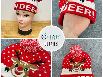 Nón Noel vải len có Led chớp nháy [Co giãn - Nhiều kiểu] NON-X-11